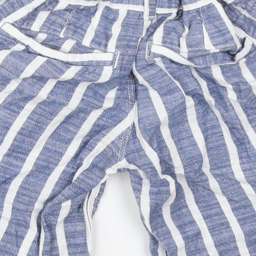 Marks and Spencer Boys Blue Striped Cotton Bermuda Shorts Size 5-6 Years  Regular