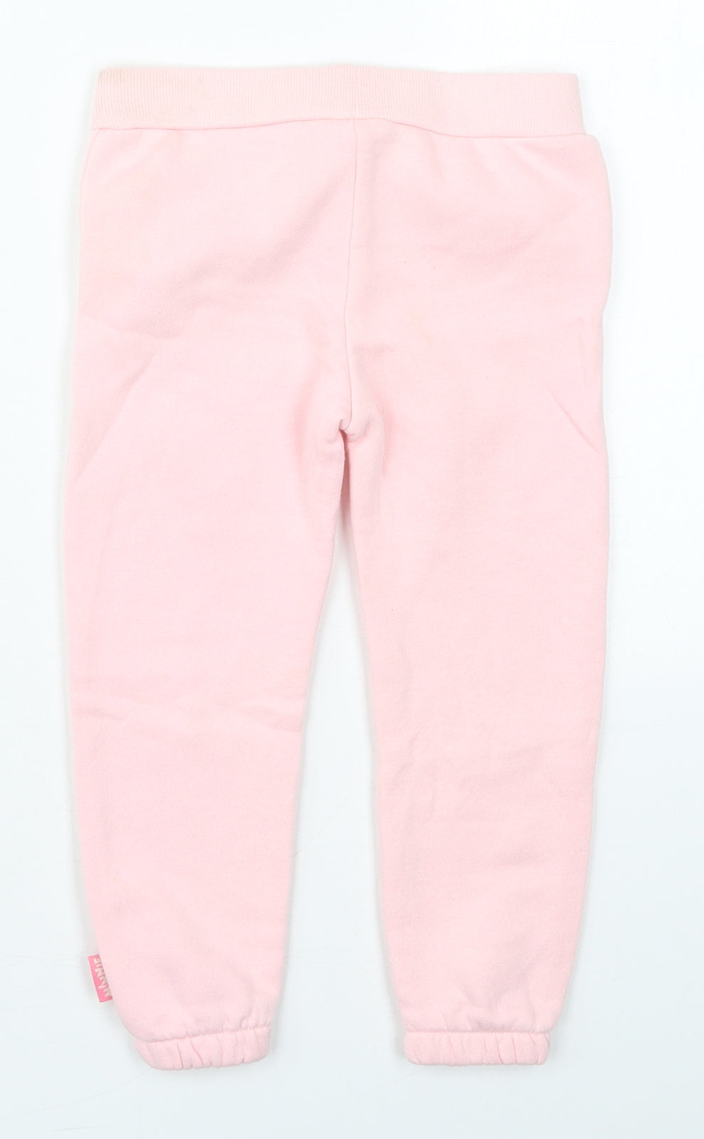 Primark Girls Pink  Cotton Sweatpants Trousers Size 2-3 Years  Regular Drawstring - Minnie Mouse