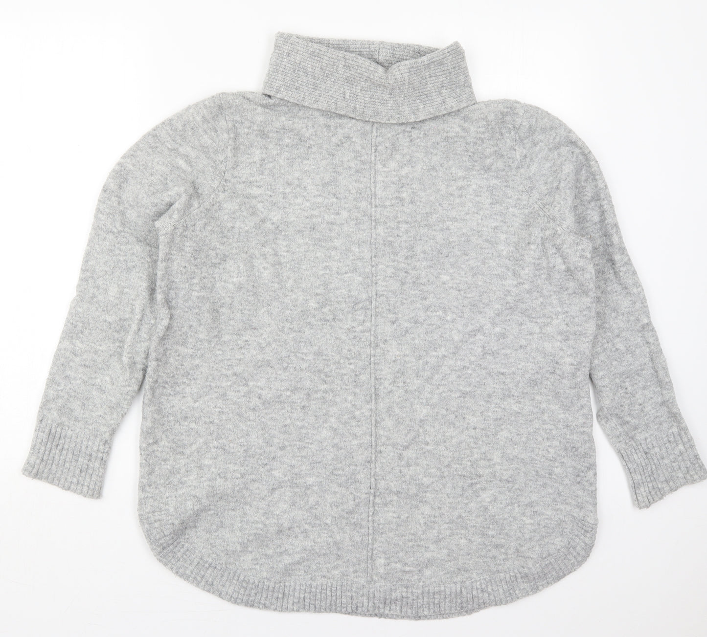 Wallis Womens Grey Roll Neck  Acrylic Pullover Jumper Size M