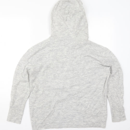 Dunnes Womens Grey  Acrylic Pullover Hoodie Size M  Pullover