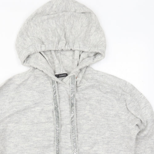 Dunnes Womens Grey  Acrylic Pullover Hoodie Size M  Pullover