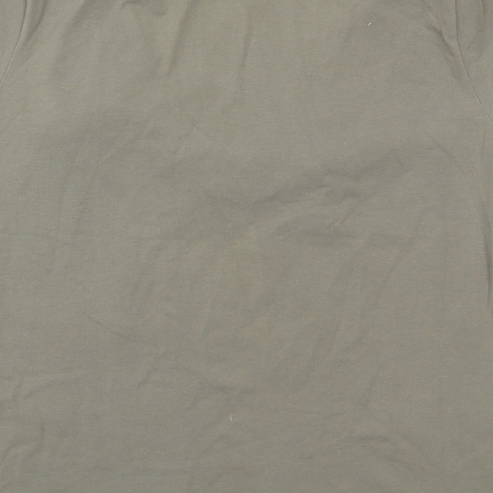 Wallis Womens Green  Cotton Basic T-Shirt Size 18 V-Neck