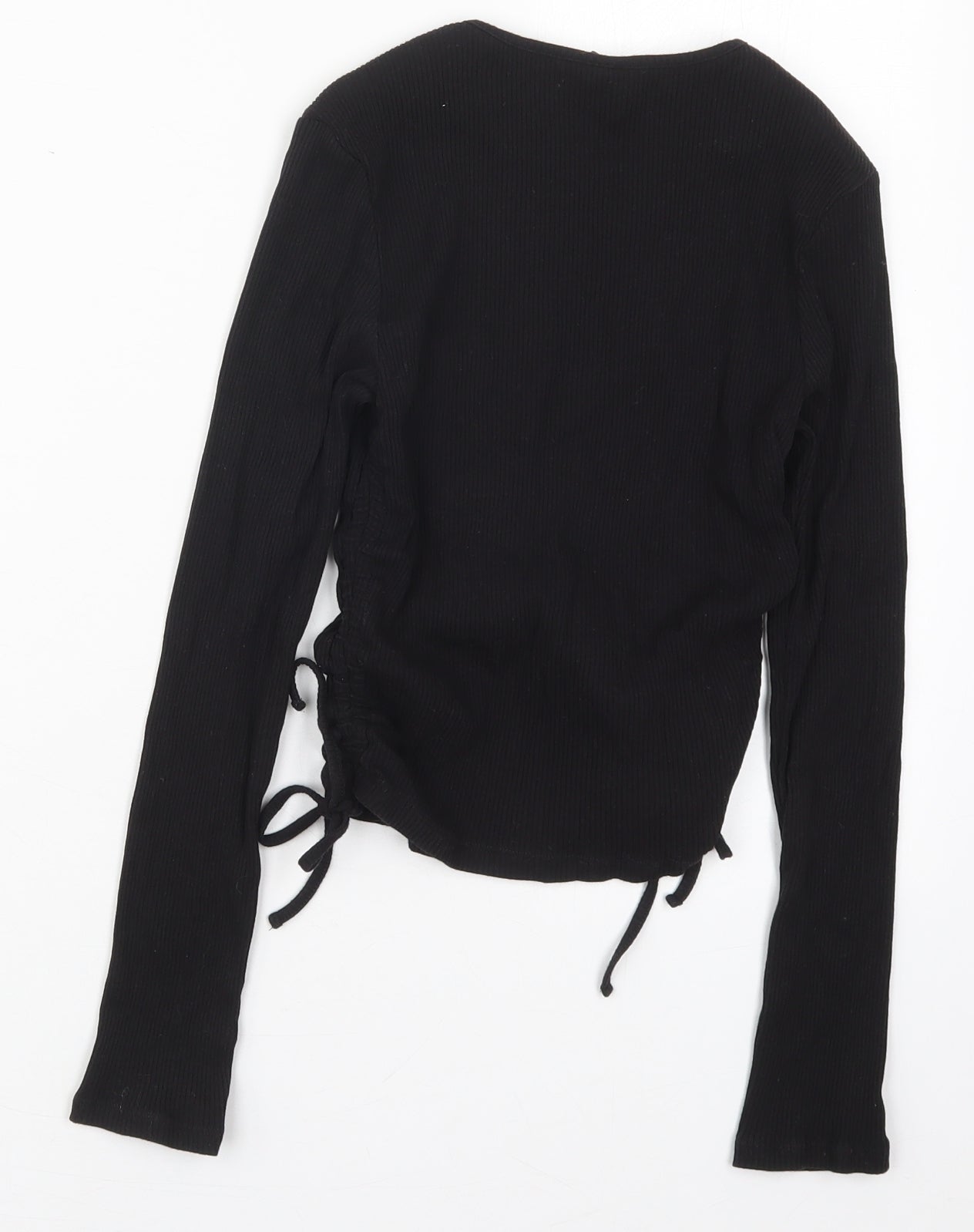 H&M Womens Black  Cotton Basic T-Shirt Size S Crew Neck