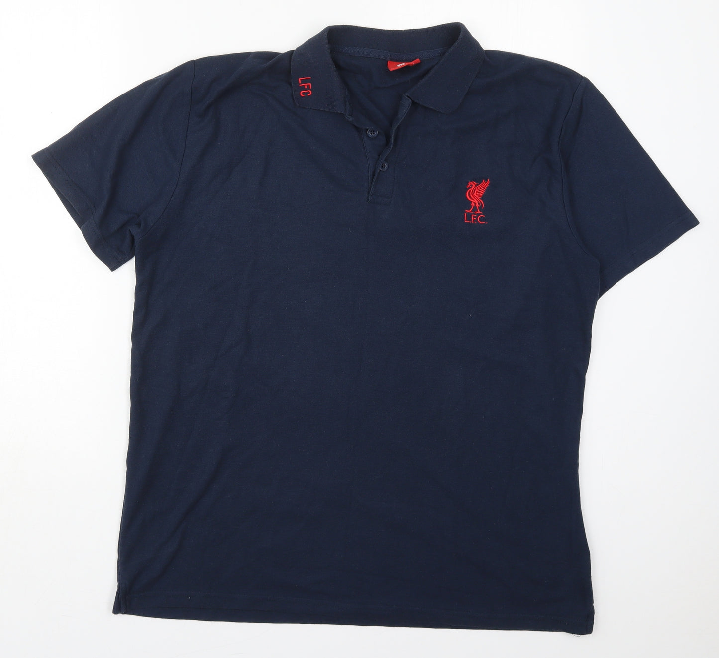 LFC Mens Blue  Cotton  Polo Size XL Collared Pullover - LFC