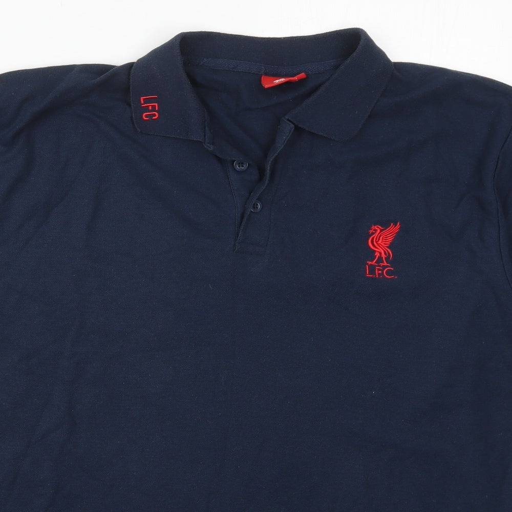 LFC Mens Blue  Cotton  Polo Size XL Collared Pullover - LFC