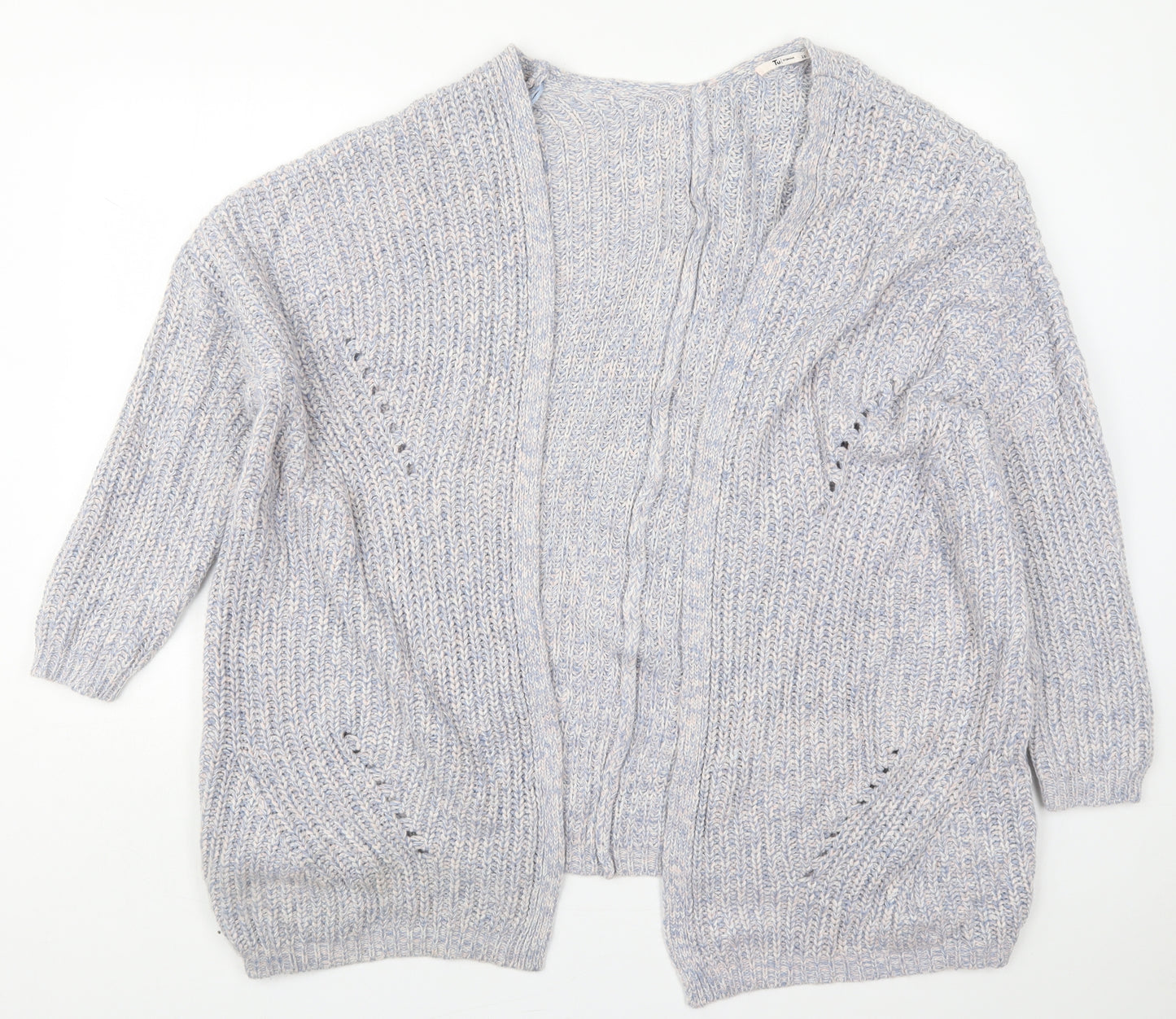TU Womens Blue V-Neck  Acrylic Cardigan Jumper Size 20