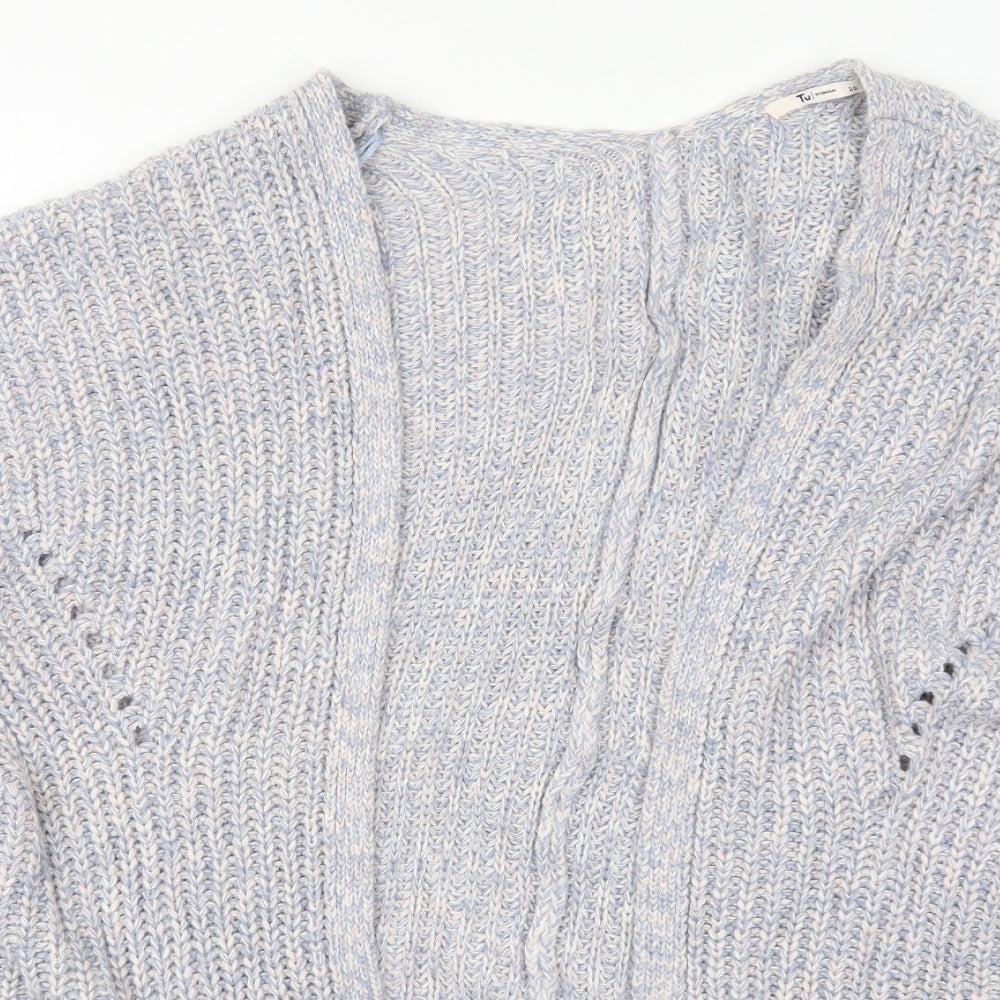 TU Womens Blue V-Neck  Acrylic Cardigan Jumper Size 20