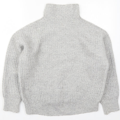 Gap Womens Grey High Neck  Acrylic Pullover Jumper Size M