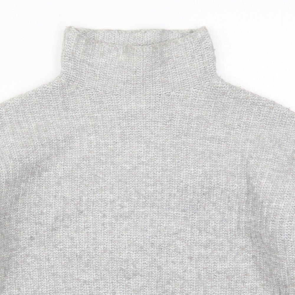 Gap Womens Grey High Neck  Acrylic Pullover Jumper Size M