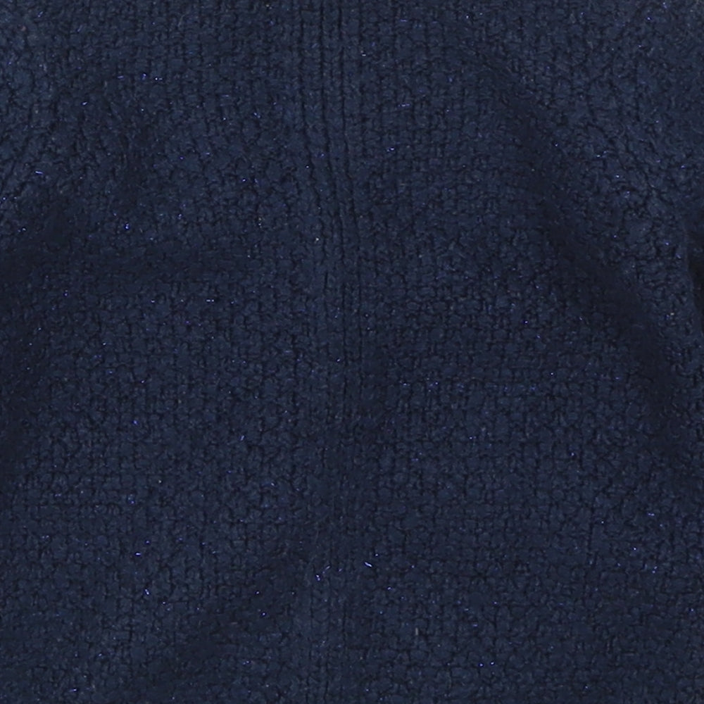 Mothercare Girls Blue V-Neck  Acrylic Cardigan Jumper Size 3 Years  Button