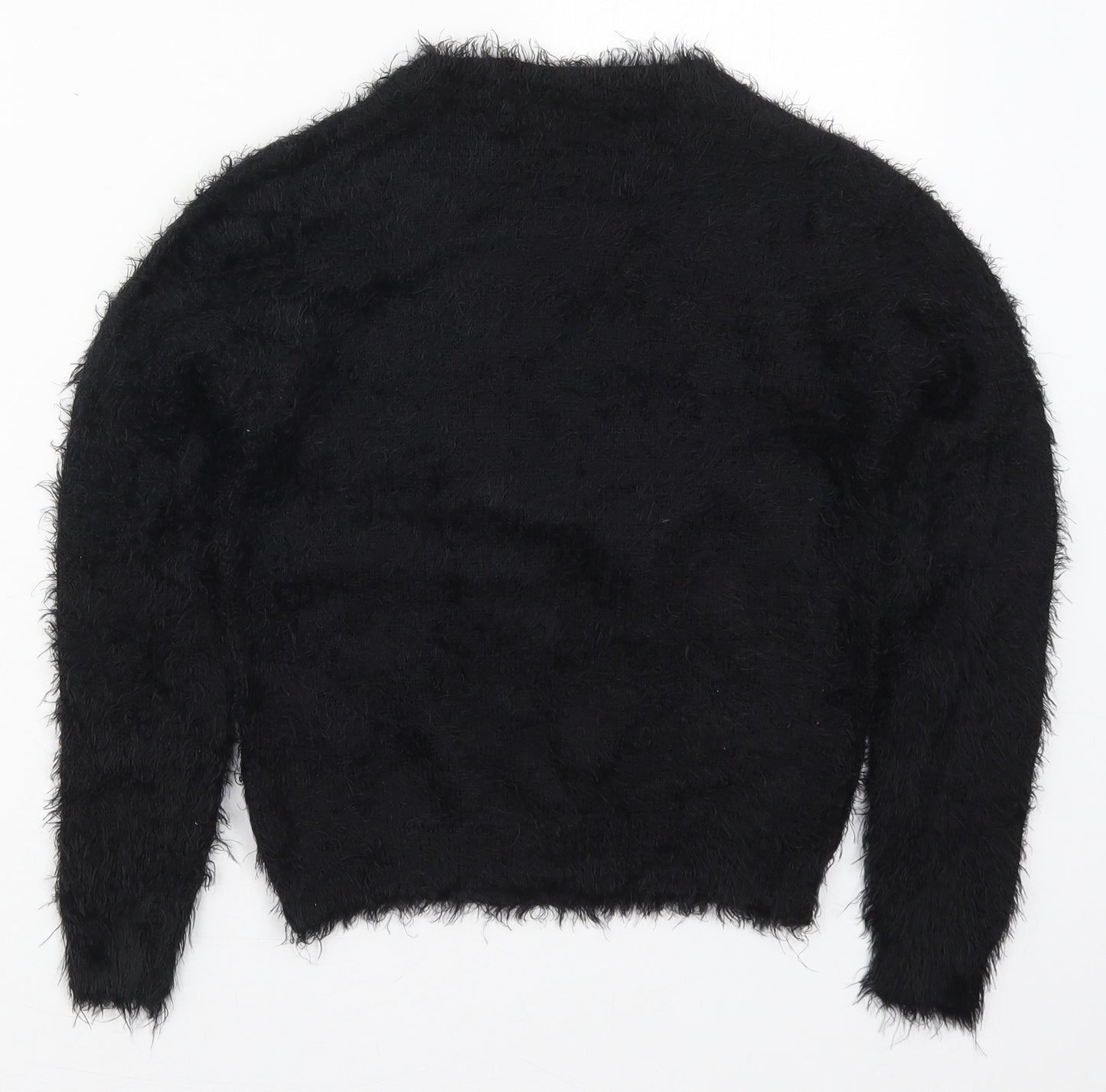 Marks and Spencer Girls Black Round Neck  Nylon Pullover Jumper Size 9-10 Years  Pullover - Unicorn