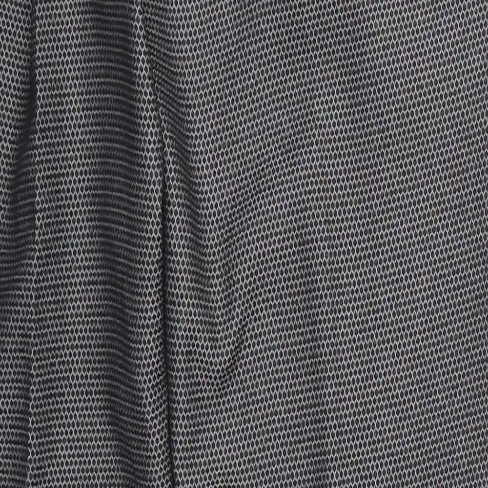 Atmosphere Womens Grey Geometric Polyester Trousers  Size 6 L30 in Regular Hook & Eye