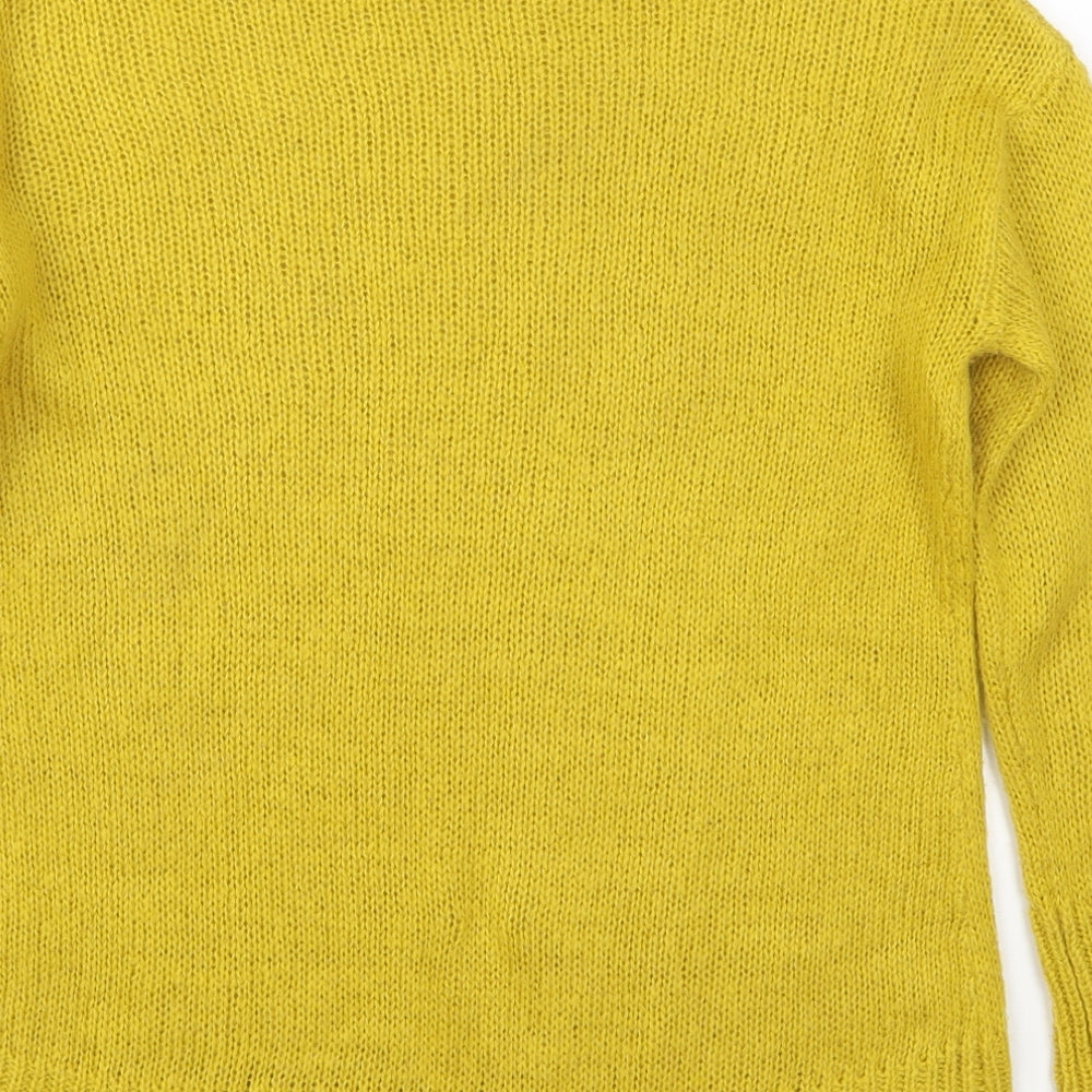 New Look Womens Yellow Crew Neck  Acrylic Pullover Jumper Size S