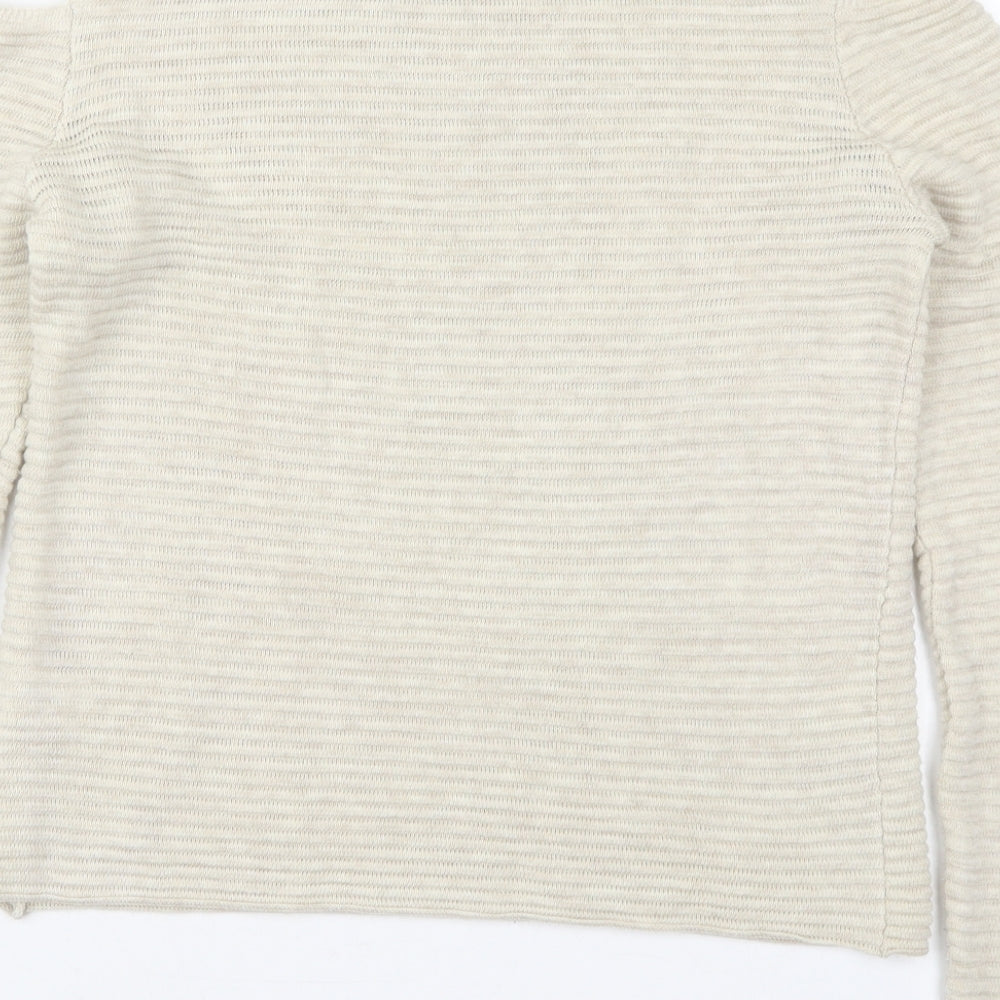 Atmosphere Womens Beige Crew Neck  Acrylic Pullover Jumper Size 8