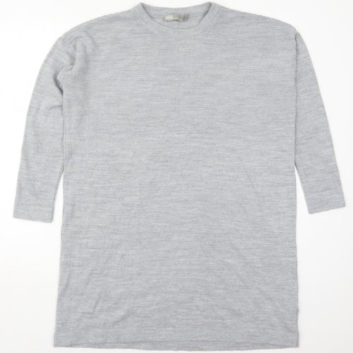 Atmosphere Womens Grey  Acrylic Jumper Dress  Size S  Crew Neck Pullover