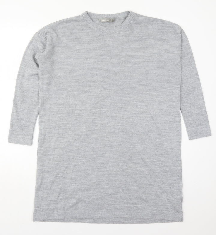 Atmosphere Womens Grey  Acrylic Jumper Dress  Size S  Crew Neck Pullover