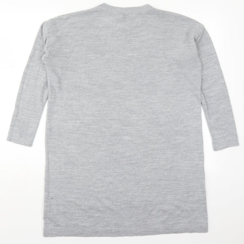 Atmosphere Womens Grey  Acrylic Jumper Dress  Size S  Crew Neck Pullover