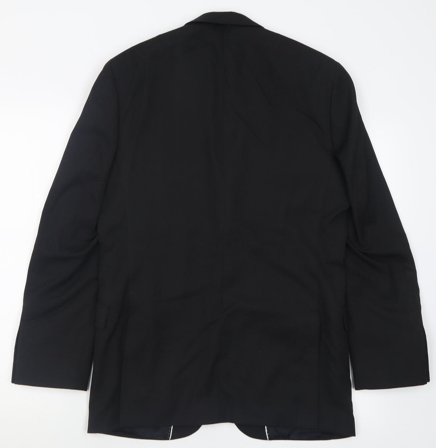 Ben Sherman Mens Black  Polyester Jacket Blazer Size 38