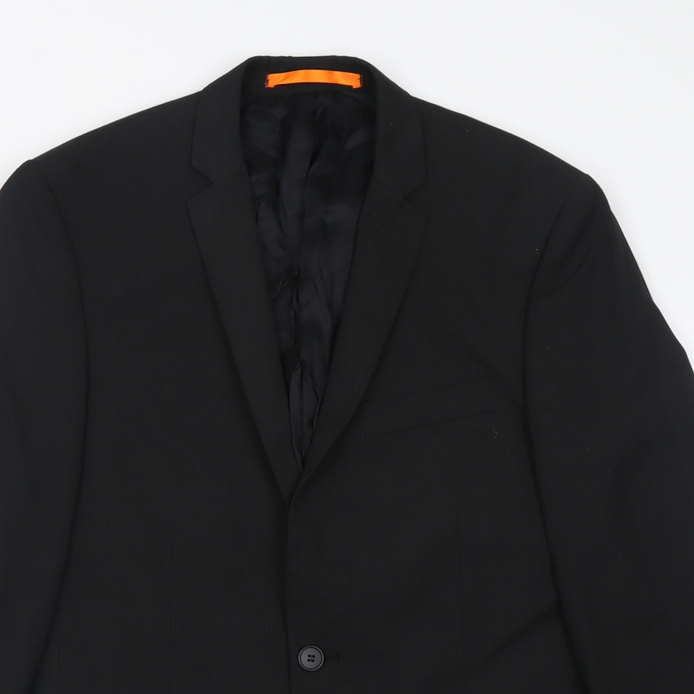Ben Sherman Mens Black  Polyester Jacket Blazer Size 38