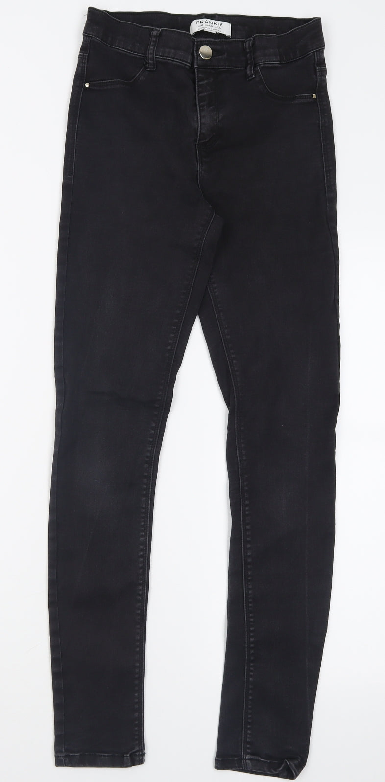 Dorothy Perkins Womens Black  Cotton Skinny Jeans Size 12 L30 in Regular Button