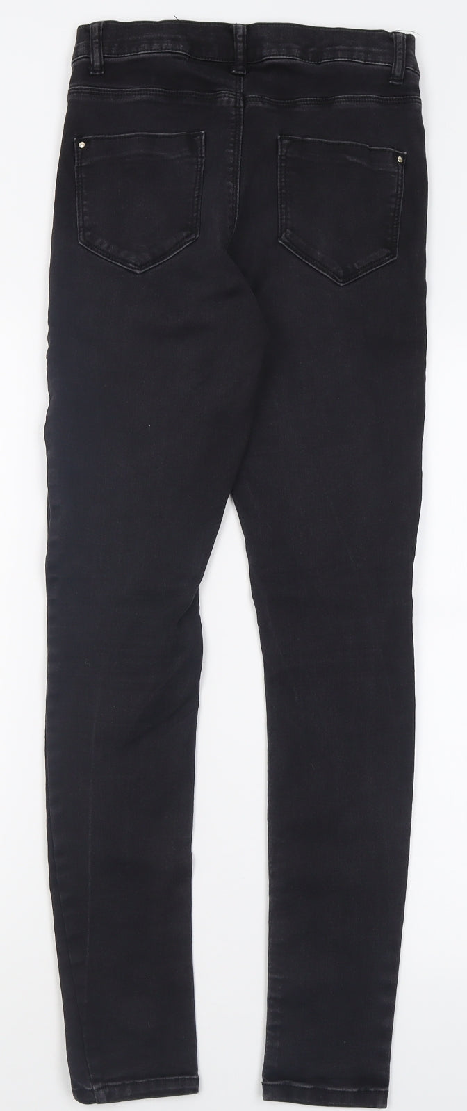 Dorothy Perkins Womens Black  Cotton Skinny Jeans Size 12 L30 in Regular Button