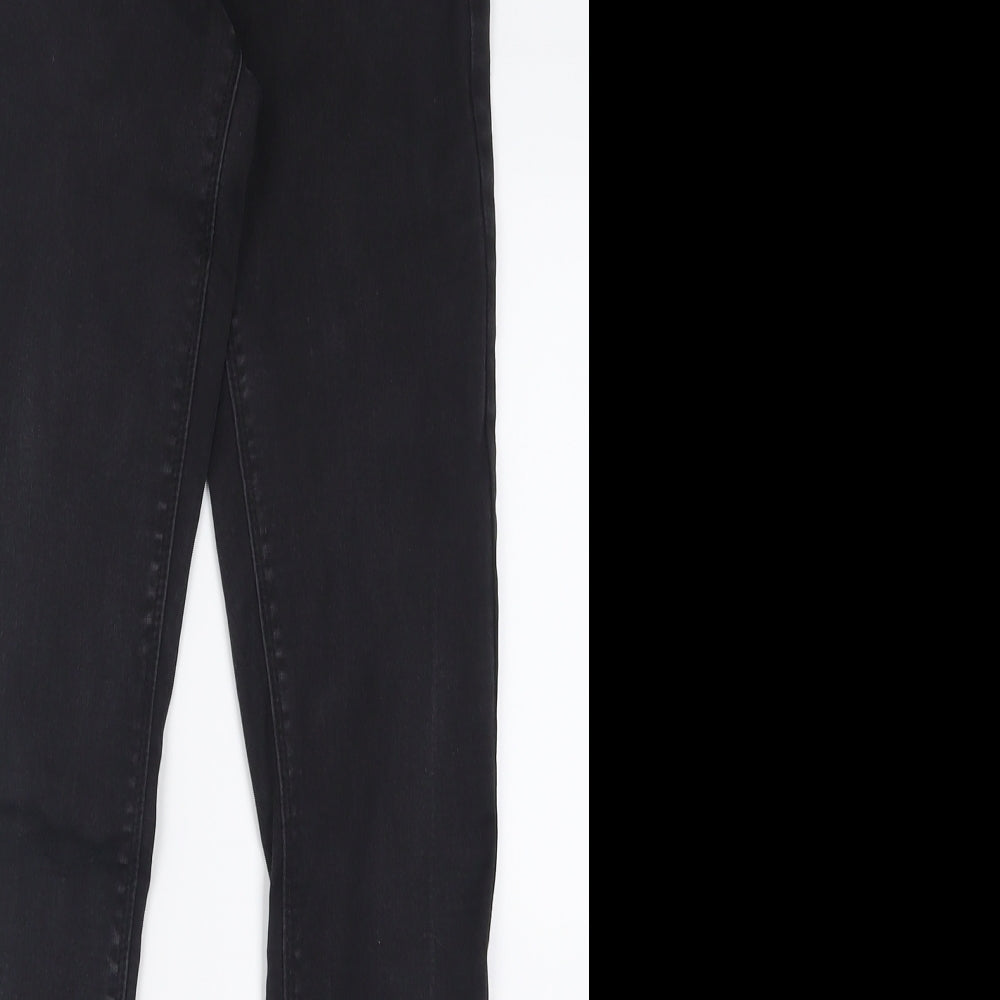 Dorothy Perkins Womens Black  Cotton Skinny Jeans Size 12 L30 in Regular Button