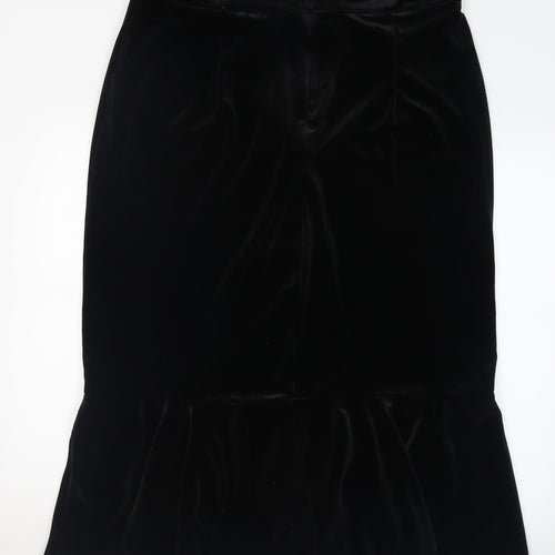 SheIn Womens Black  Polyester A-Line Skirt Size 2XL   Zip