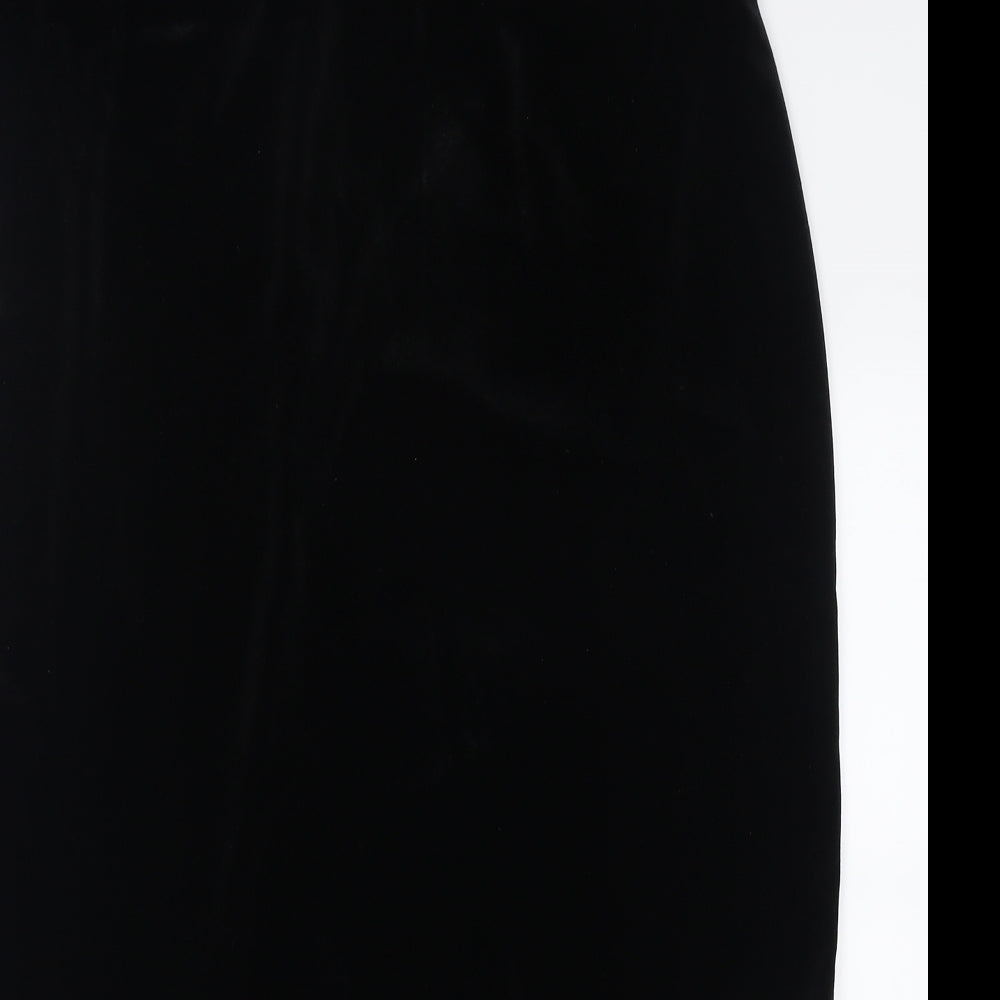 SheIn Womens Black  Polyester A-Line Skirt Size 2XL   Zip