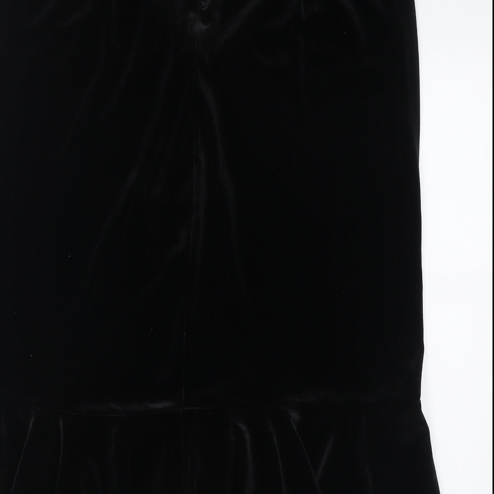 SheIn Womens Black  Polyester A-Line Skirt Size 2XL   Zip