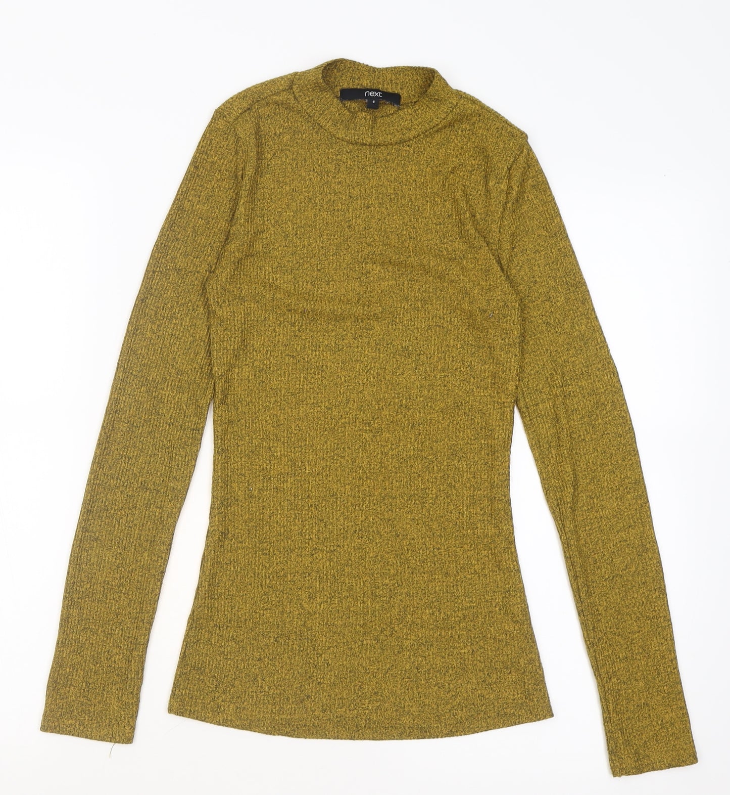NEXT Womens Yellow High Neck  Polyester Pullover Jumper Size 6
