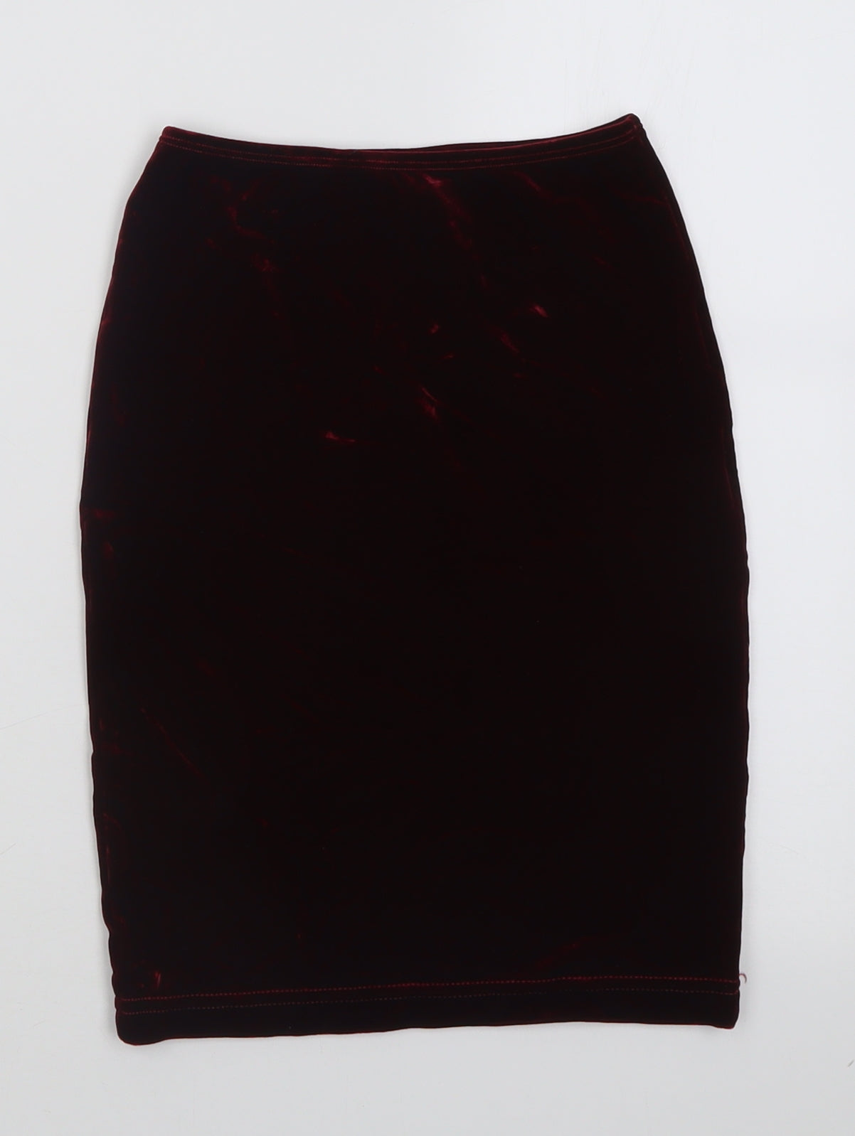 American Apparel Womens Red  Polyester A-Line Skirt Size S