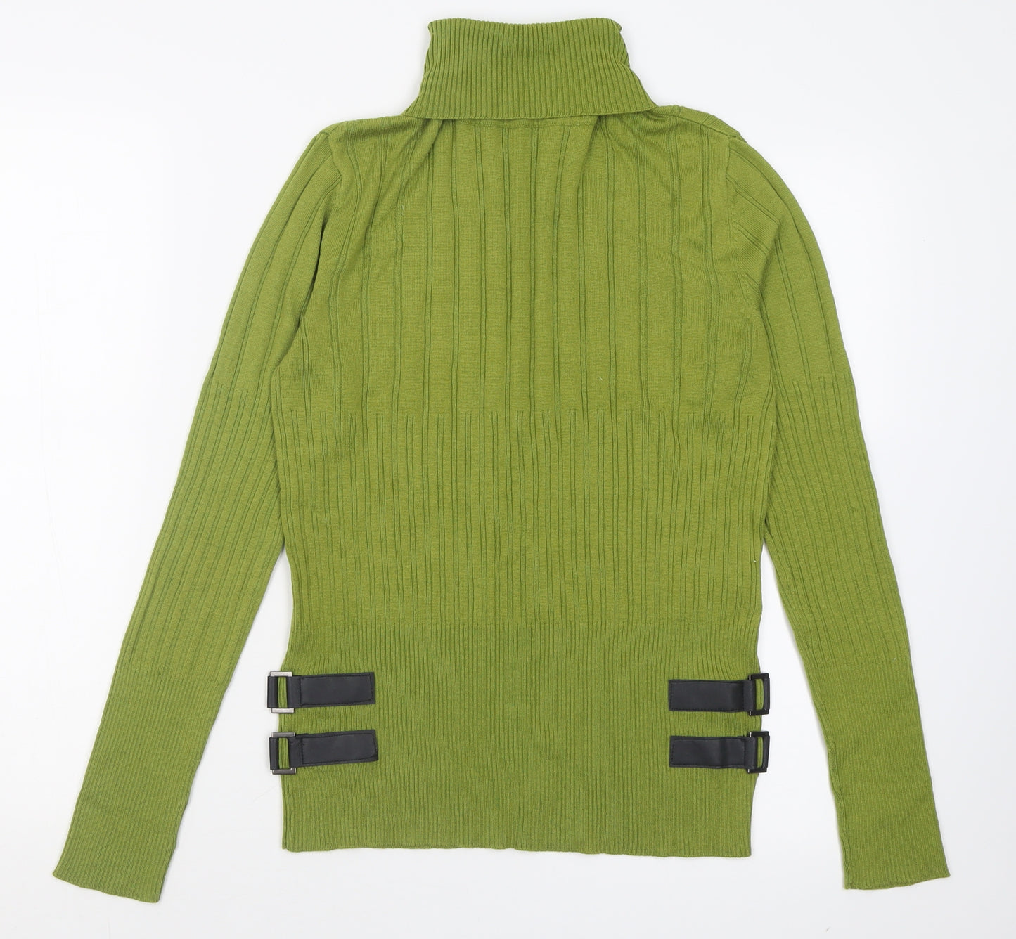 BPC Womens Green Roll Neck  Acrylic Pullover Jumper Size M