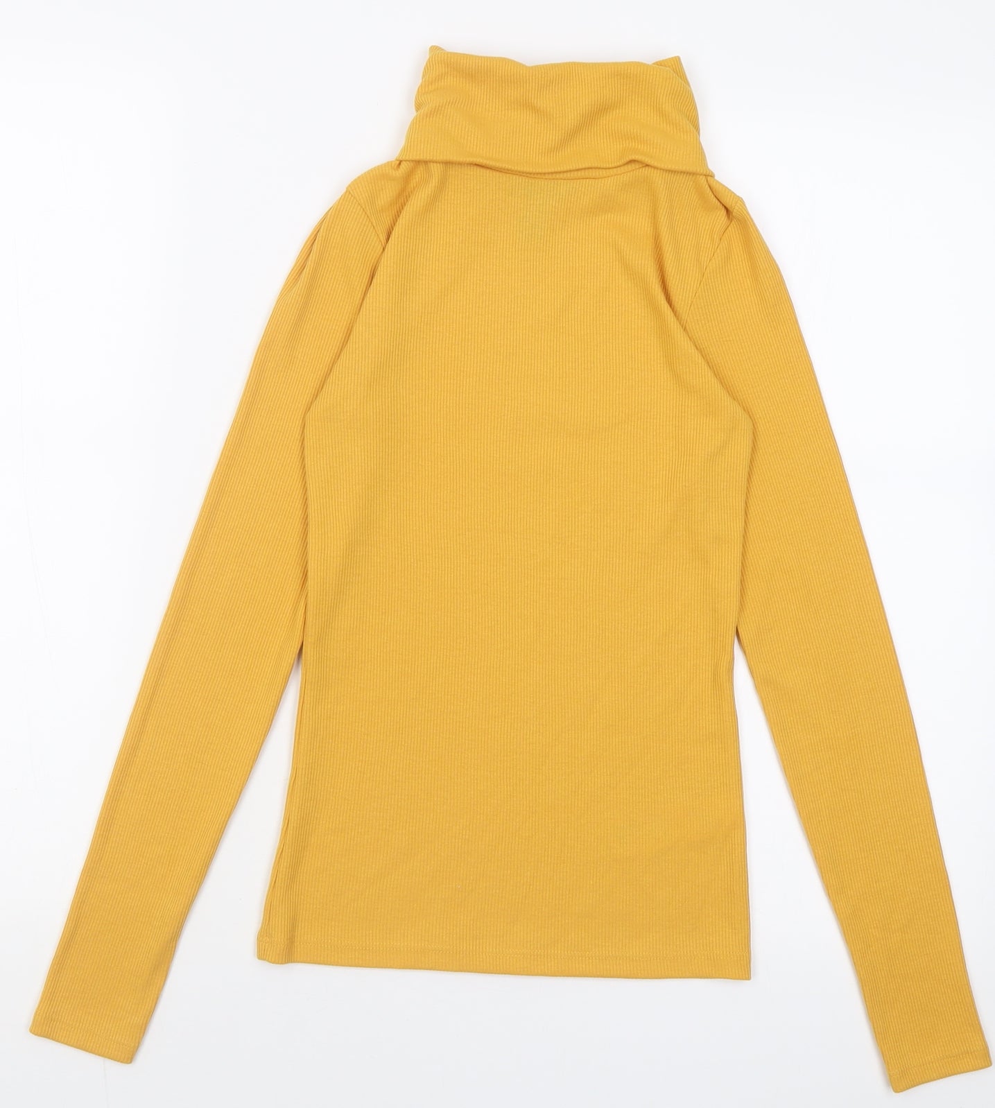 New Look Womens Yellow Roll Neck  Polyester Pullover Jumper Size 8