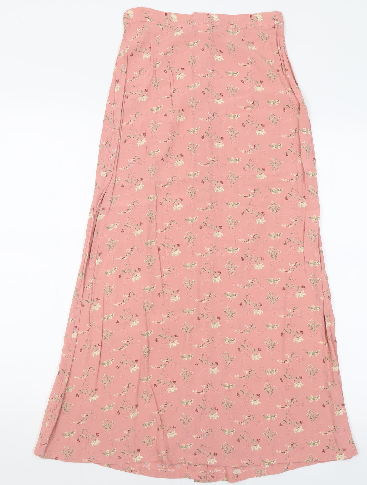 Gap Womens Pink Floral Viscose A-Line Skirt Size 24   Button