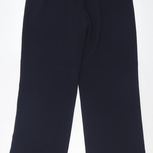 weekend bassler Womens Blue  Polyester Trousers  Size 12 L32 in Regular Button