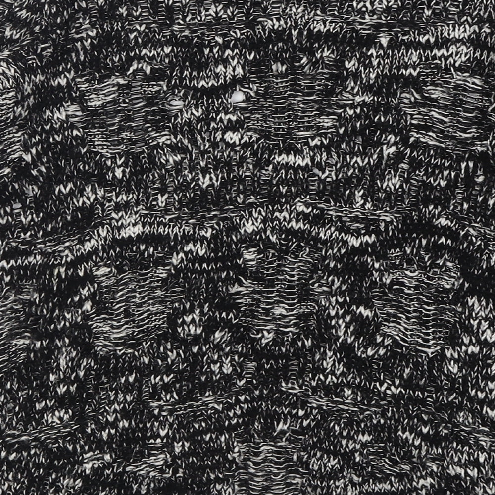 New Look Womens Black Boat Neck  Cotton Pullover Jumper Size 8