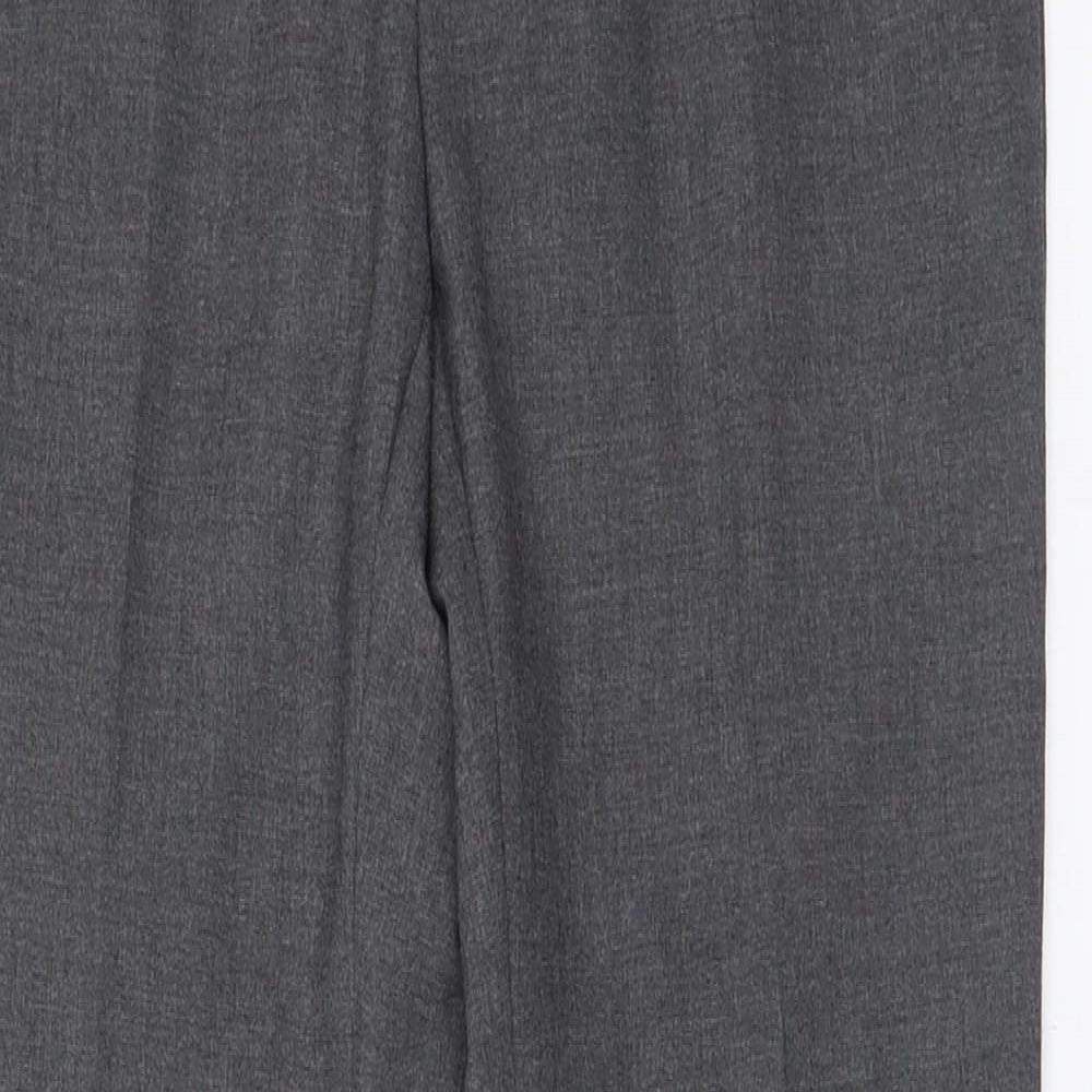 Marks and Spencer Mens Grey  Polyacrylate Fibre Trousers  Size 28 L31 in Regular Button
