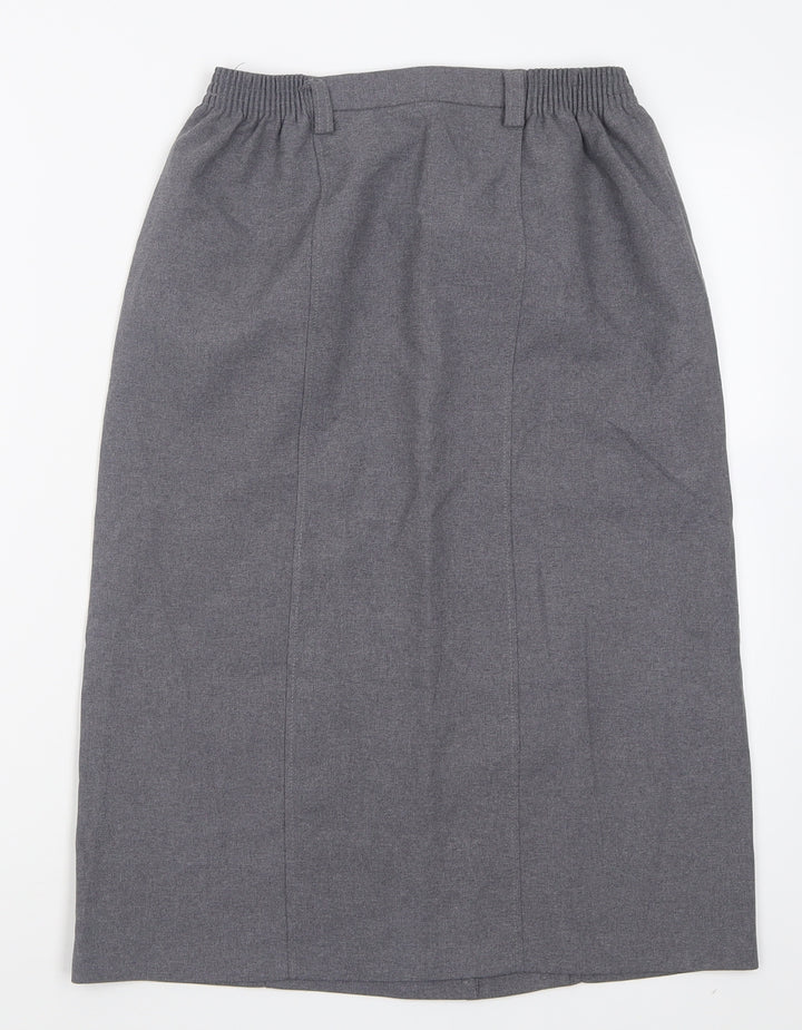 TruTex Womens Grey Polyester A-Line Skirt Size 6