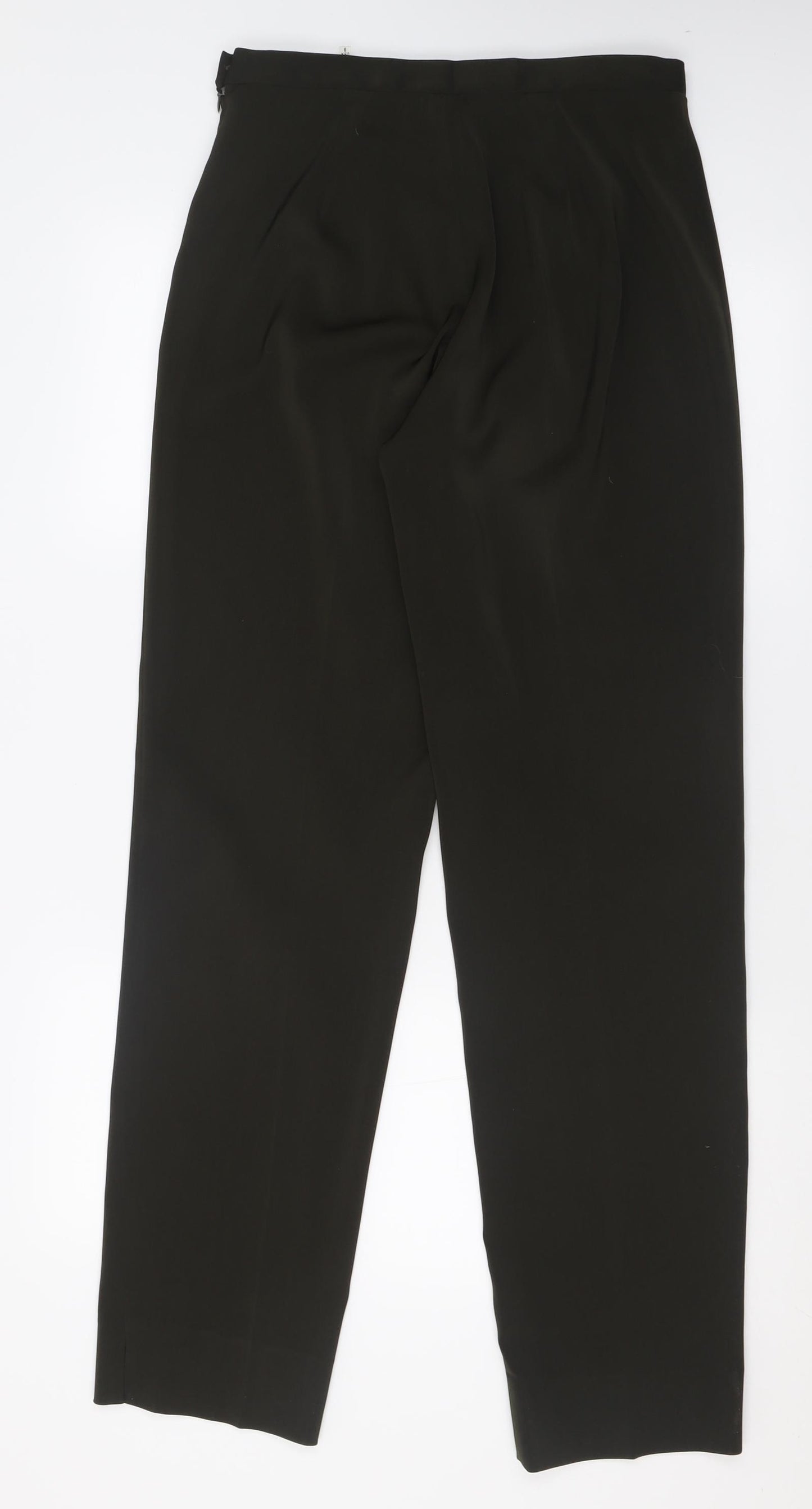 antonio derrico Womens Brown  Polyester Trousers  Size 12 L32 in Regular Button