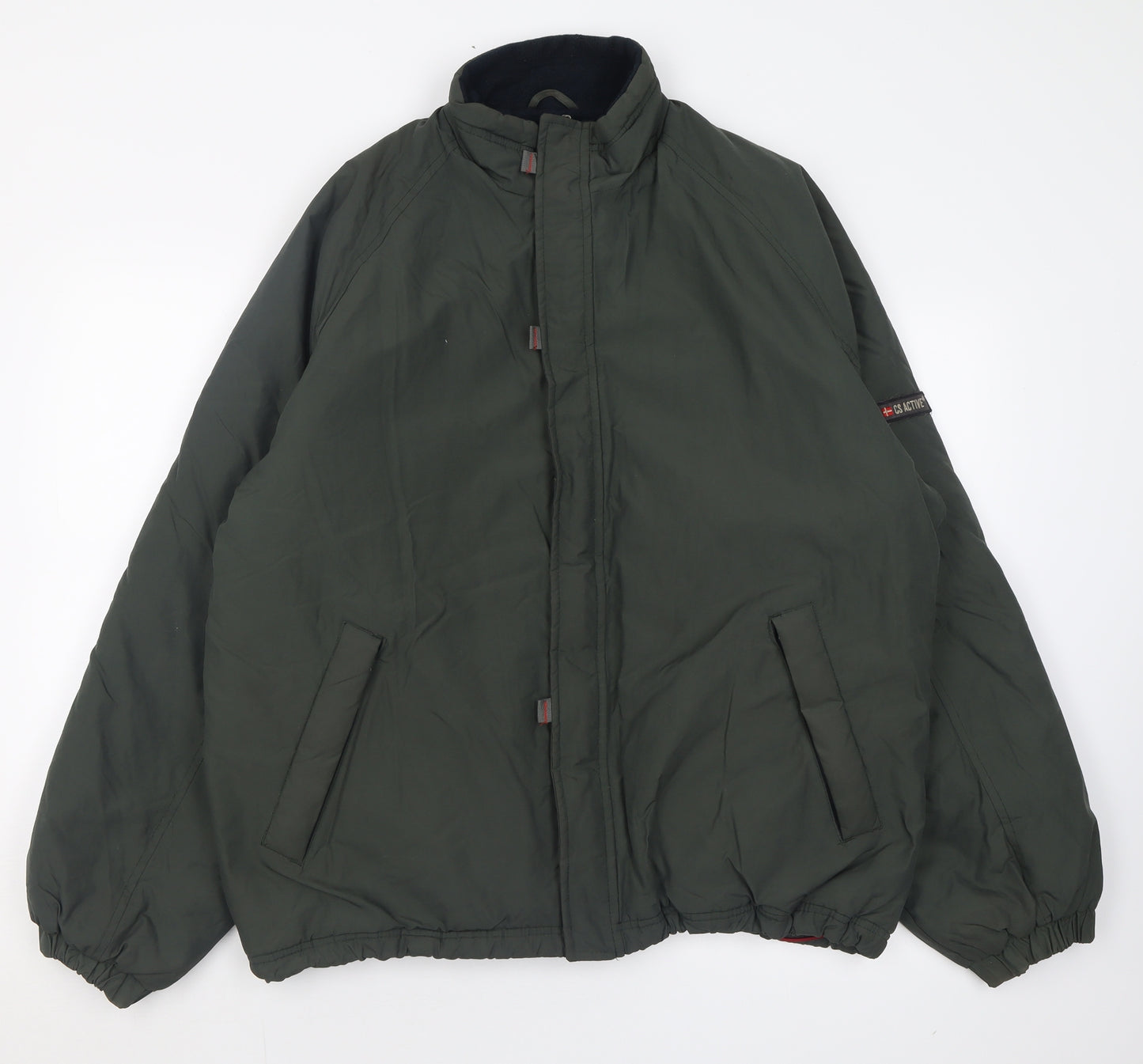 Cedar Wood State Mens Green   Overcoat Coat Size M  Zip