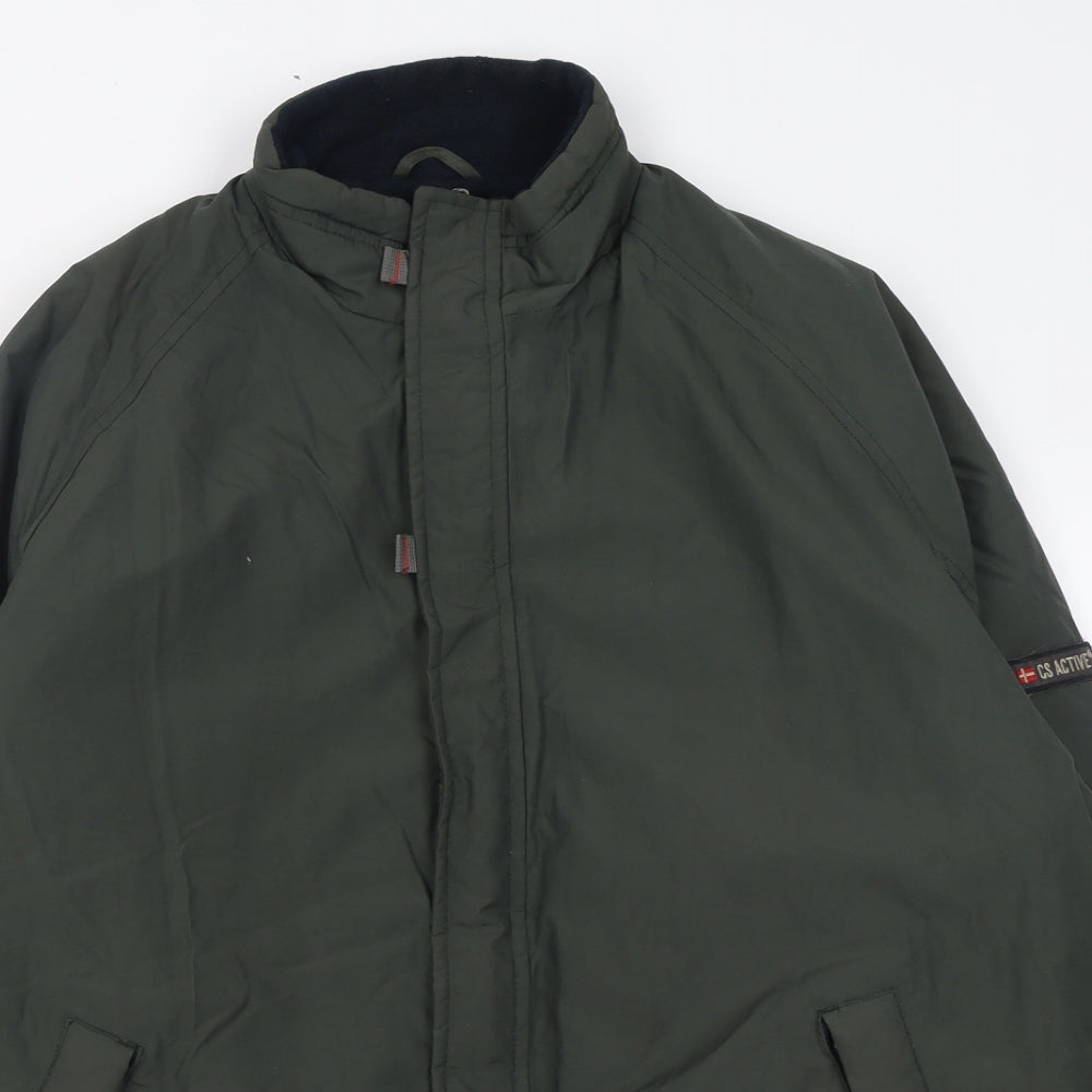 Cedar Wood State Mens Green   Overcoat Coat Size M  Zip