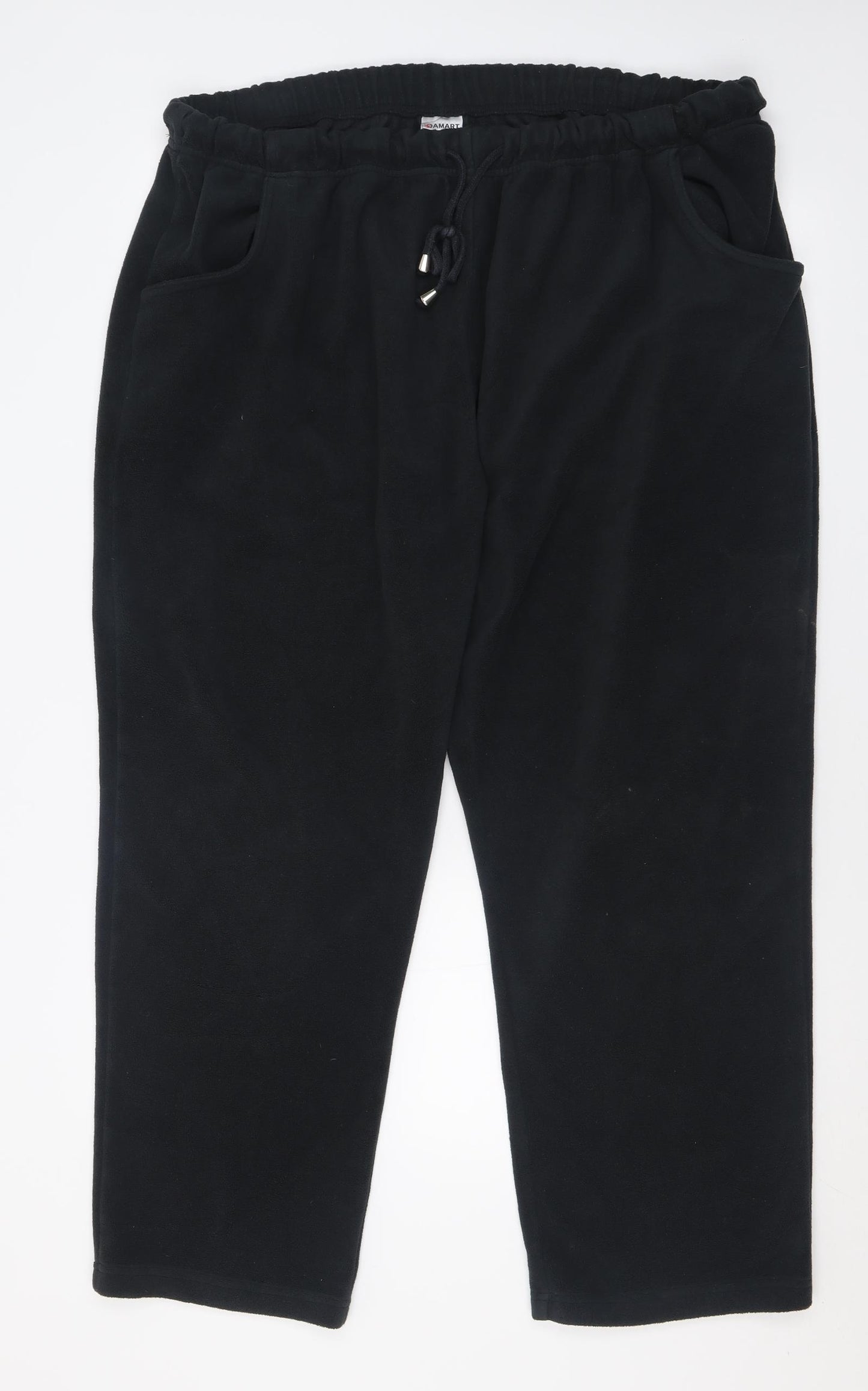 Damart Womens Black  Polyester Jogger Trousers Size 26 L30 in Regular Tie