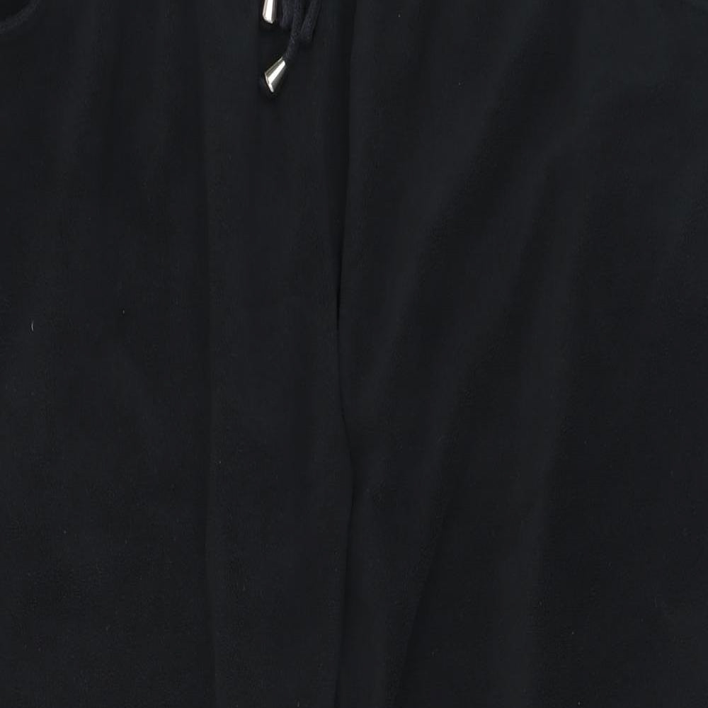 Damart Womens Black  Polyester Jogger Trousers Size 26 L30 in Regular Tie