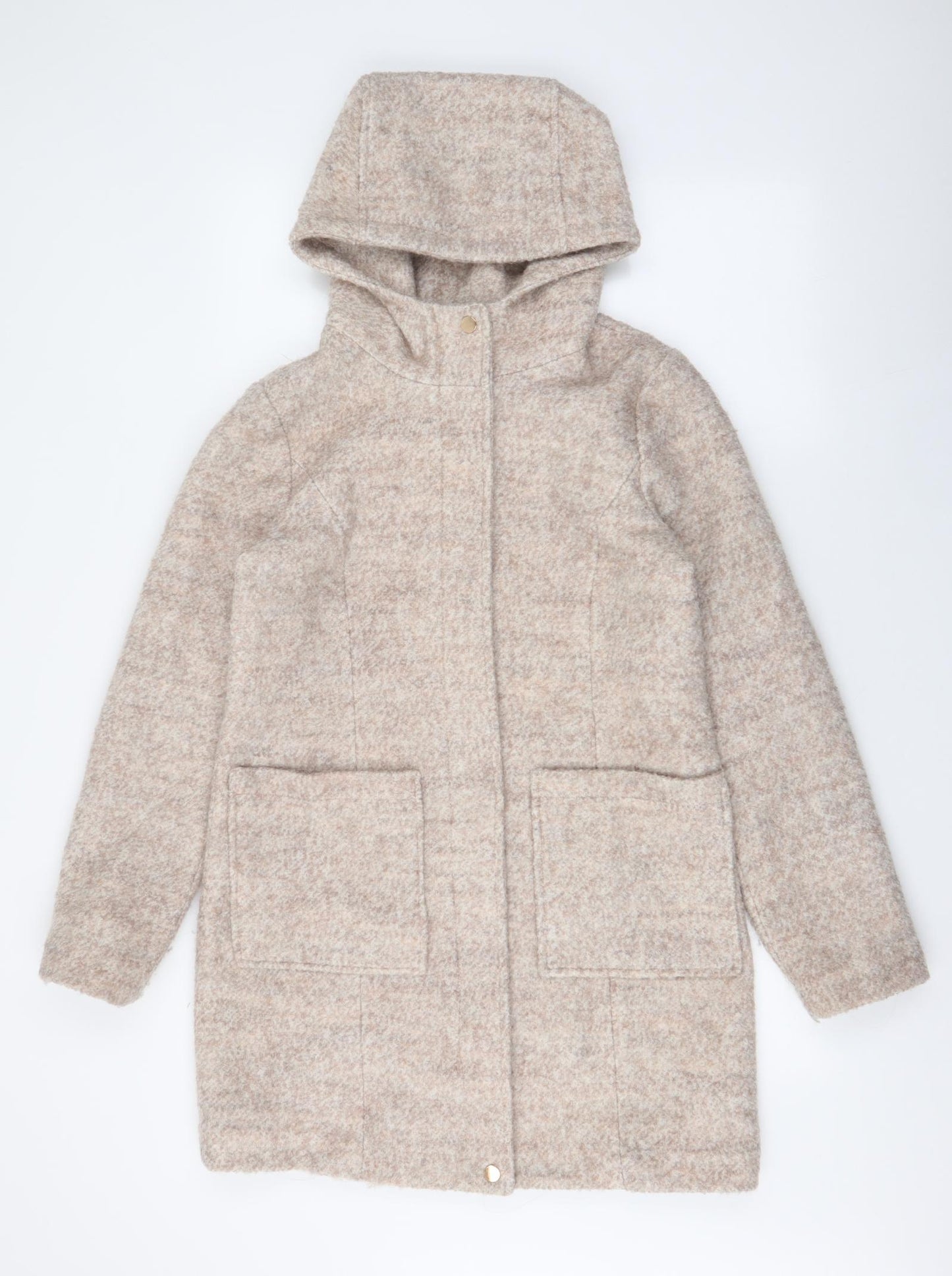 Nutmeg Womens Beige   Overcoat Coat Size 8  Zip