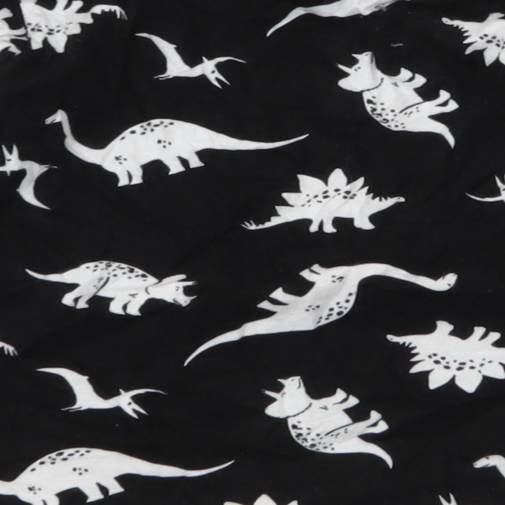 Matalan Boys Black  100% Cotton Jersey T-Shirt Size 3-4 Years Round Neck Pullover - Dinosaurs