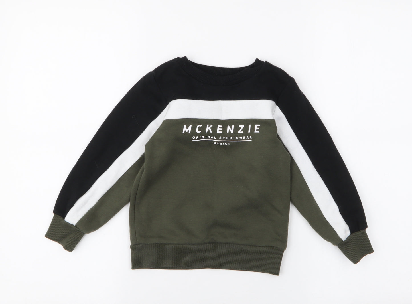 McKenzie Boys Green  Cotton Pullover Sweatshirt Size 3-4 Years  Pullover