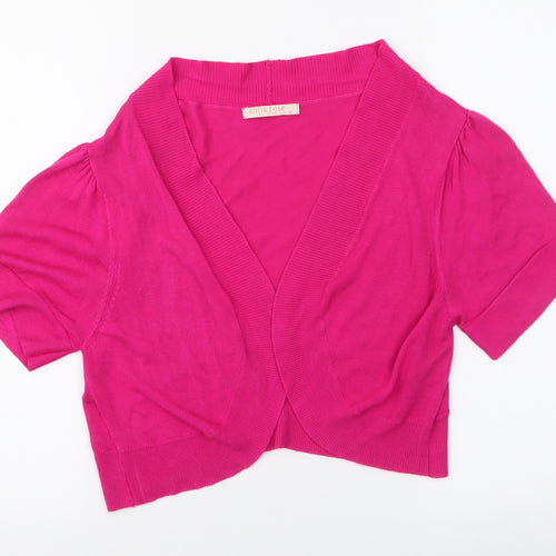 Anna Rose Womens Pink V-Neck  Viscose Cardigan Jumper Size M   - Cropped