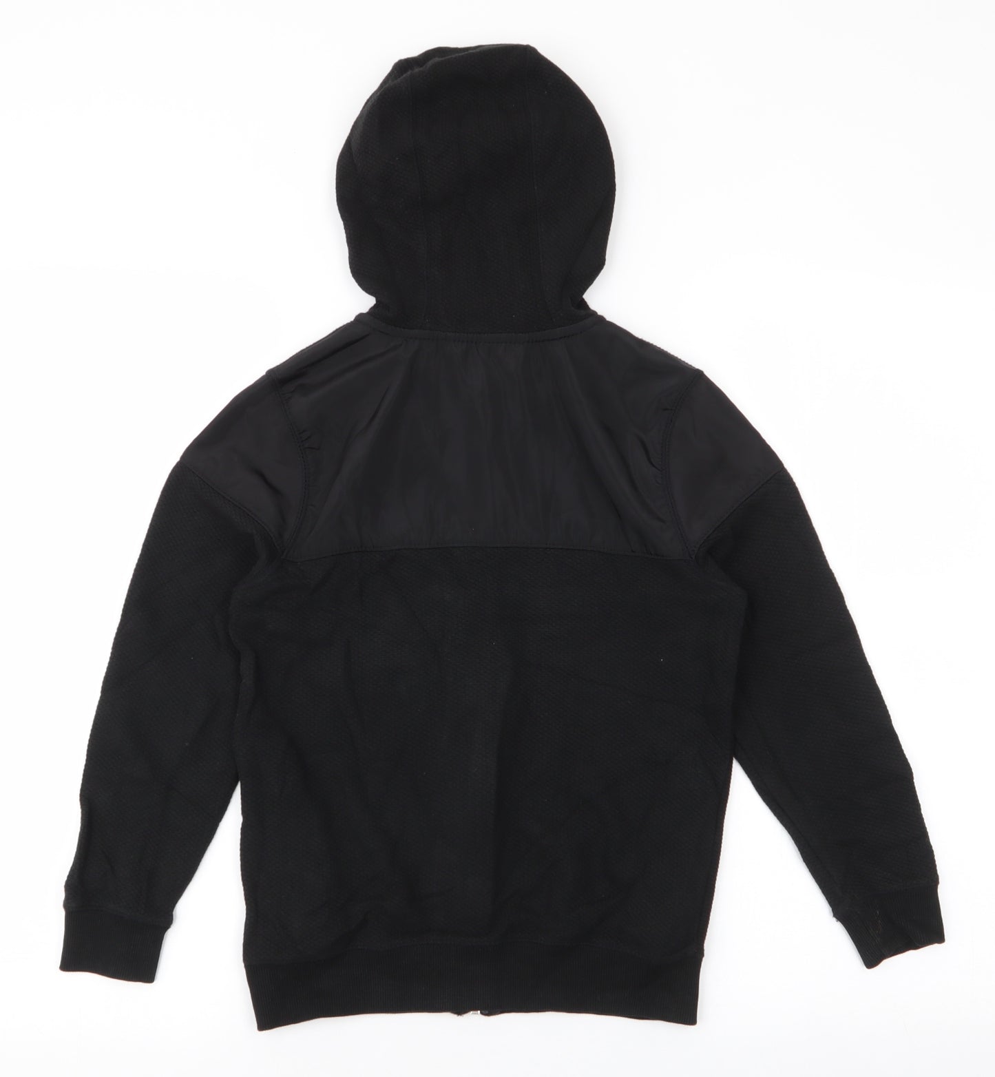 George Boys Black  Cotton Full Zip Hoodie Size 8-9 Years  Zip