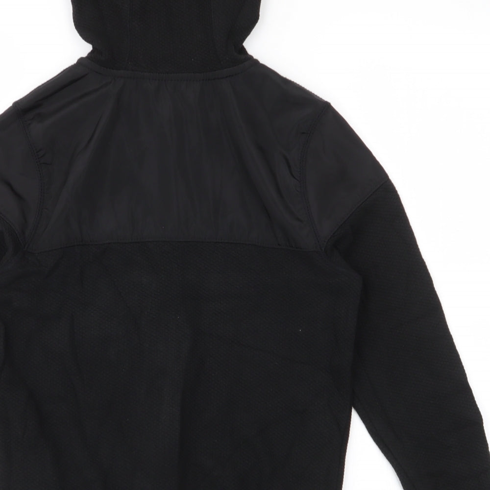 George Boys Black  Cotton Full Zip Hoodie Size 8-9 Years  Zip