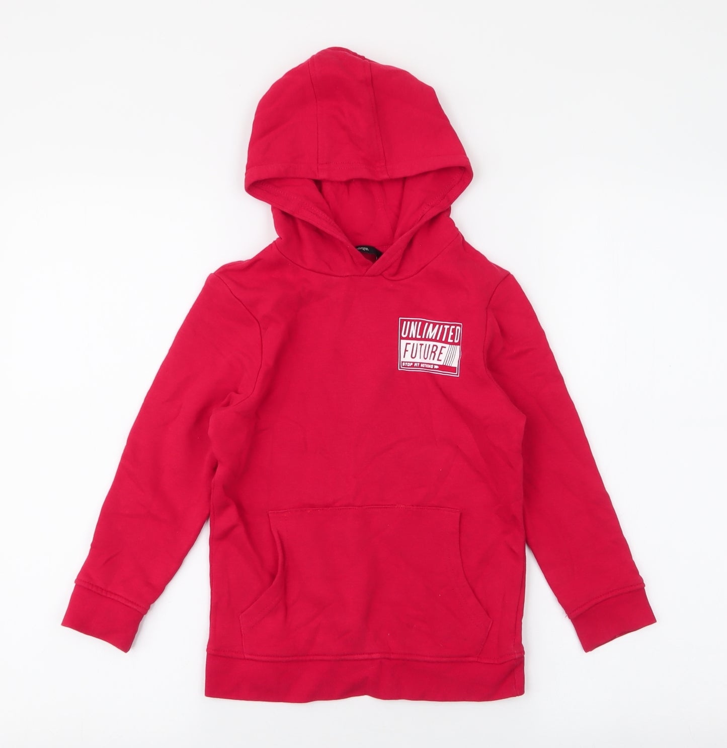 George Boys Red  Cotton Pullover Hoodie Size 6-7 Years  Pullover